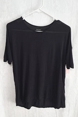 NUEVO Top Kensie Nuevo Negro Manga Corta Transparente Para Mujer Talla Pequeña Precio de venta sugerido por el fabricante 89 USD Elástico  Foto 1 de 4