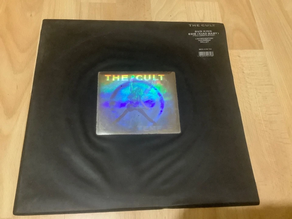 The Cult Sun King Hologram Wallet 12" Vinyl Record A1 B1 - Imagem 1 de 4