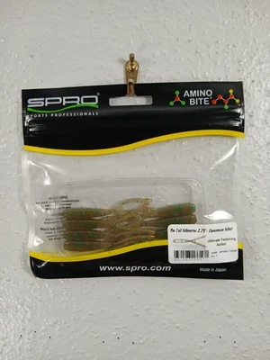Señuelo de pesca de plástico suave SPRO Pin Tail Minnow 2,75" canela como nuevo 8 unidades Foto 1 de 2