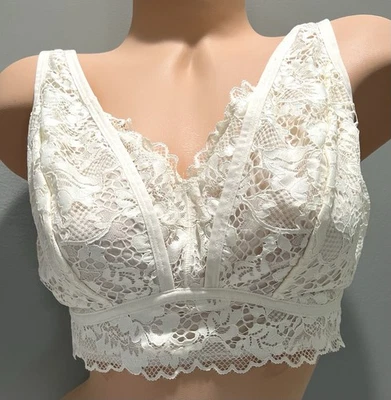 Bralette de encaje Bravissimo talla US 38 E/F marfil flora nuevo con etiquetas Foto 1 de 4