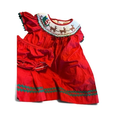 Bella Mia Niños - Vestido de Navidad Bordado Infantil Niña, 12 Meses Foto 1 de 2