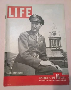 LIFE Magazine September 24, 1945 ~ Col Jimmy Stewart ~ No Mailing Label! ~ L004 - Picture 1 of 3