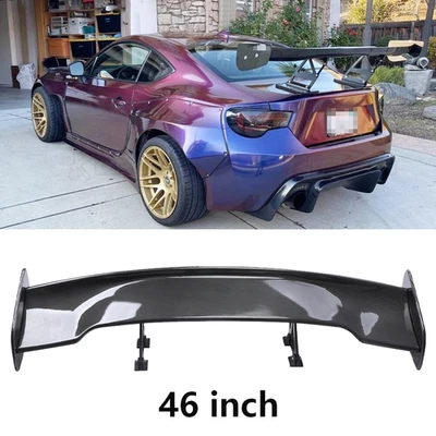 47" Fiber Rear Trunk Spoiler Wing Adjustable GT-Style For 13-20 Scion FRS BRZ 86 Foto 1 de 4