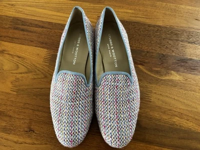 Stubbs & Wootton Talla 9.5 Multicolor Pastel Zapatos Planos España Mujer Foto 1 de 4