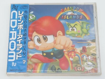 Rainbow Islands - NEC PC Engine Super CD Rom System JP - New & Sealed / Cracked - Image 1 of 4