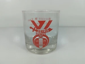 Vintage Osiris Legion Of Honor drinking Glass Commander 1973 - Picture 1 of 9