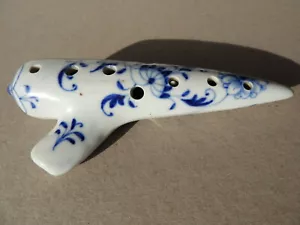 c.1900-20 originale antico OKARINA OCARINA MOTIVO A CIPOLLA decorazione strumento musicale flauto - Foto 1 di 8