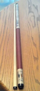 Woodworth Custom Queue mit verbesserter Cognac-Spitze Bison Lederfolie - Bild 1 von 7