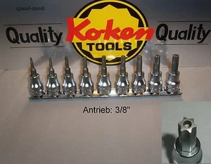 Koken Steckeinsätze RS3025/9-L50 TH 3/8" Torx T10 -T50 mit Stirnlochbohrung 9tlg - Bild 1 von 2