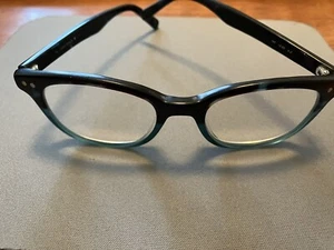 Kate Spade Brille Schwarz Blau Vollrand GESTELL NUR 140 +2,50 4,2 am Arm - Bild 1 von 6