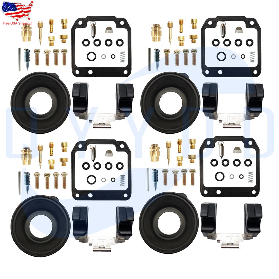 4X For YAMAHA XJ550 1981-1983 Maxim 550 Carburetor Repair Kit Diaphragm Float - Image 1 of 4