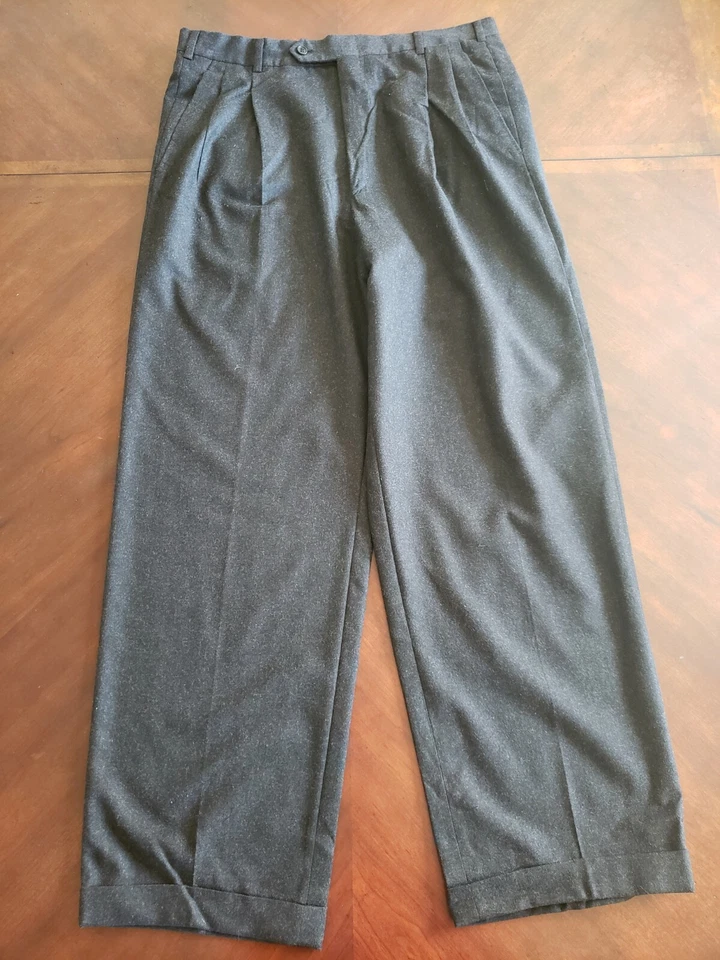 Pantalones de vestir Hermes negros clásicos más suaves de la más alta calidad nuevos sin etiquetas talla 52R (34 x 30) Foto 1 de 4