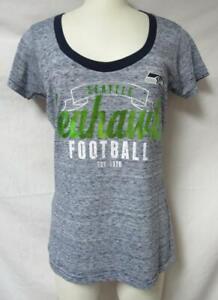 Seattle Seahawks Womens Size Medium Touch by Alyssa Milano Foil T-Shirt A1 1412