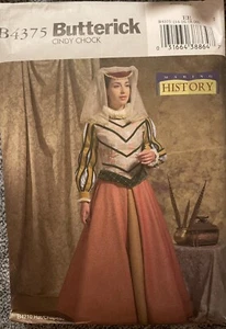 BUTTERICK 4375 MAKING HISTORY HISTORICAL RENAISSANCE DRESS PATTERN SIZE 14-20 - Picture 1 of 1