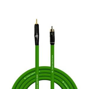 3.5 TS Male - RCA Unbalanced Premium Mono Audio Cable Custom Length, Color Cord - Picture 1 of 18