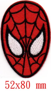 52x80mm super hero red spider web head iron-on patch badge logo classic emblem - Picture 1 of 3