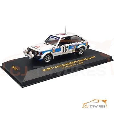 IXO RAC037 TALBOT LOTUS SUNBEAM #16 GREQUELIN - TODT RALLY MONTE CARLO 1981 1/43 - Immagine 1 di 3