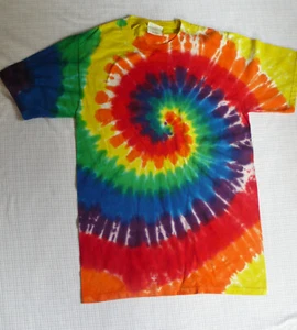 Adult Tie Dyed T-Shirts Size S Cotton Shirt Unique Multicolored By Port And Co - Picture 1 of 4