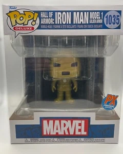 Funko POP! Deluxe Hall of Armor: Iron Man Model 1 Golden Armor #1035 PX Marvel - Picture 1 of 2