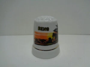 Reno Nevada souvenir thimble vintage White - Picture 1 of 3