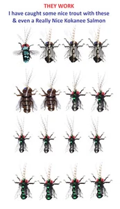 YAZHIDA 16pc Realistic FLY FISHING FLIES HORSEFLY DeerFly HouseFly Selection - Picture 1 of 4