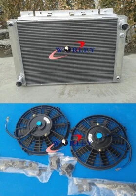 Radiador de aluminio + ventilador para Ford Thunderbird T-Bird 1961 1962 1963 1964 1965 1966 AT Foto 1 de 4