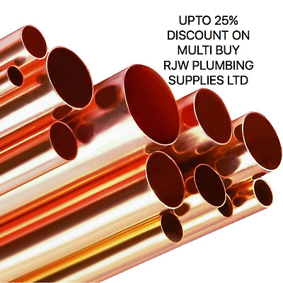 Copper Pipe 4mm/6mm/8mm/10mm/12mm/15mm/22mm/28mm/35mmdiy/gas/new/plumbing • 2.12£