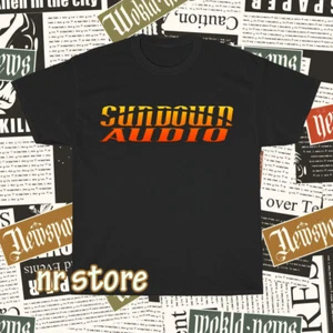 T-shirt Sundown logo audio divertente nuova taglia dalla S alla 5XL - Foto 1 di 7