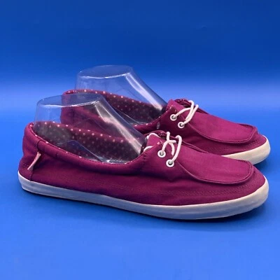 NUEVO Zapato de Barco Vans Original Surf Siders Para Mujer Rosa Ciruela Lona - Talla 9.5 Foto 1 de 4