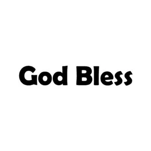 "God Bless" Christian Religious Vinyl Decal Sticker - Car Truck Door Window - Picture 1 of 10