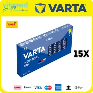 Varta Industrial Pro AA 4006 150 Stück I 15  x 10Stk I LR06 MN1500 Mignon 1,5V - Bild 1 von 3