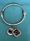 Penn State Nittany Lions Silver Tone 2 Charm Bracelet By Ashley Bridget Hinged