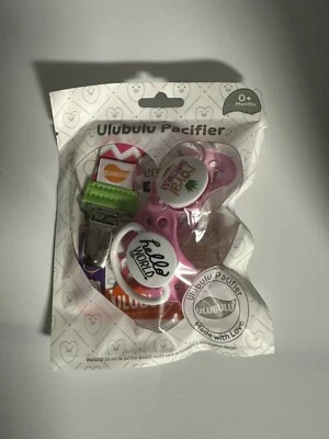 Chupetes Ulubulu de 2 piezas Royal Sweetness y Hello World con clip para niños Foto 1 de 2