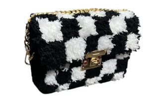 Plüsch Flauschige Garn Tasche Handtasche Damen Mädchen Selbstgemacht - Bild 1 von 8