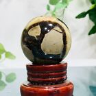 204G Natural Septarian Dragon Stone Quartz Sphere Crystal Ball Reiki Healing