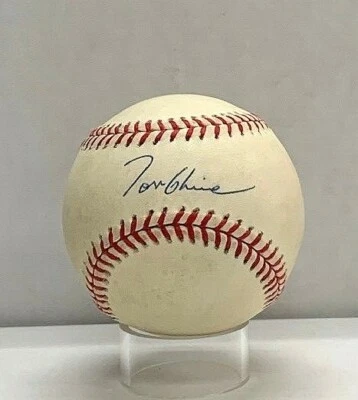 Tom Glavine Signed Official Game Rubbed MLB Baseball PSA/DNA Y94123 Mets HOF - Image 1 of 2