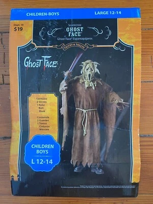 Fantasma Cara Arpillera Espantapájaros Halloween Disfraz Scream Boys L 12-14 **LEER Foto 1 de 4