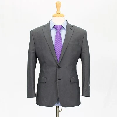 Express 40S Gray Sport Coat Blazer Jacket Solid 2B Cotton - Image 1 of 4