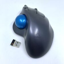 Logitech M570 Wireless Trackball Mouse Gray w/ Dongle Tested & Working **Read