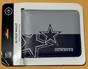 NUEVA Cartera Doble Plegable Cuero Sintético Vegano NFL Dallas Cowboys Little Earth - Imagen 1 de 2