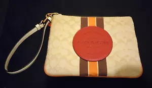 Borsa Coach Gallery Borsa Varsity Righe Firma Tela 2633 Nuova - Foto 1 di 2