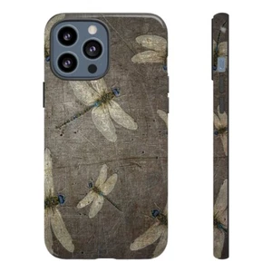 Funda resistente Flight of Dragonflies con estampado de piedra gris en dificultades para iPhone 13 - Imagen 1 de 9