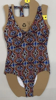 Traje de baño Jessica Simpson talla D mediano una pieza halter top RN#15101 nuevo Foto 1 de 4