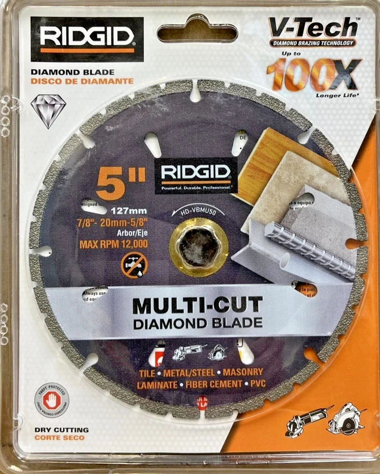 Ridgid HD-VBMU50 5 «Diamond лезвие открытая коробка - Изображение 1 из 1