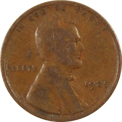 1925 Lincoln Wheat Cent G Good Penny 1c Coin - Image 1 of 4