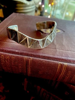 James Avery Retired Sterling Silver  Wavy Cuff Bracelet Solid Design Throughout - Image 1 of 4