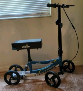 Aojin Knee Scooter Steerable Portable Walker - Barely Used At All - Missing Bag - Picture 1 of 20