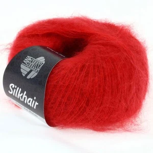 LANA GROSSA SILKHAIR Strickgarn Wolle (8 - Kirschrot) - Bild 1 von 5