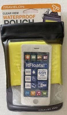 BOLSA IMPERMEABLE TRAVELON CLEAR VIEW NUEVA EN PAQUETE SOSTIENE TU TELÉFONO CELULAR Foto 1 de 4
