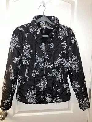 White House Black Market Puffer Jacket Coat Women’s Size Medium EUC - Изображение 1 из 4